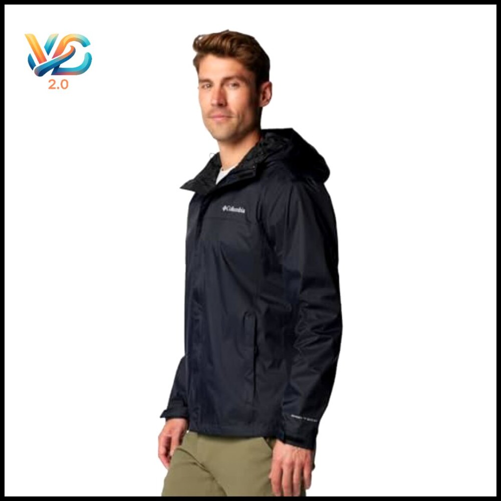 Waterproof Packable Rain Jacket with Zippered Poc… - image 5
